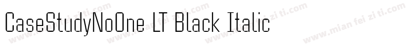 CaseStudyNoOne LT Black Italic字体转换
